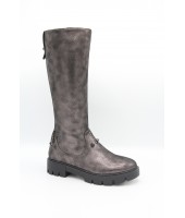 Сапоги детские Flois-Kids, иск.кожа, цвет т.серебряный, р-р 33-38 FL-W13028 SPB 