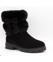 Полусапоги детские Flois-Kids, нат.замша, шерсть, цвет черный, р-р 33-38 FL-M11033 PSPZ 