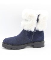 Полусапоги детские Flois-Kids, нат.замша, шерсть, цвет .синий, р-р 33-38 FL-M11034 PSPZ 