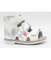 FL-MM8253 BS Босоножки детские Flois-Kids, иск.кожа, цвет бело-красный, р-р 21-26
