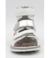 FL-MM8253 BS Босоножки детские Flois-Kids, иск.кожа, цвет бело-красный, р-р 21-26