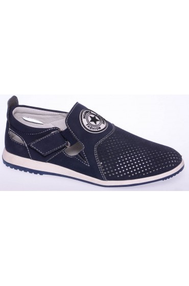 FL-K3249 TM Туфли детские Flois-Kids, комб. кожа, цвет т.синий, р-р 32-37