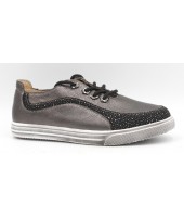 FL-W17259 PBT Полуботинки детские Flois-Kids, иск.кожа, цвет т.серый, р-р 32-37