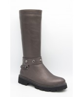 Сапоги детские Flois-Kids, иск.кожа, цвет т.серебряный, р-р 33-38 FL-S14027 SPB 